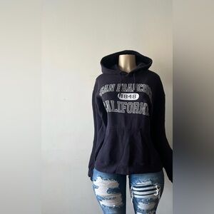 New NWOT San Francisco Navy Blue Hoodie